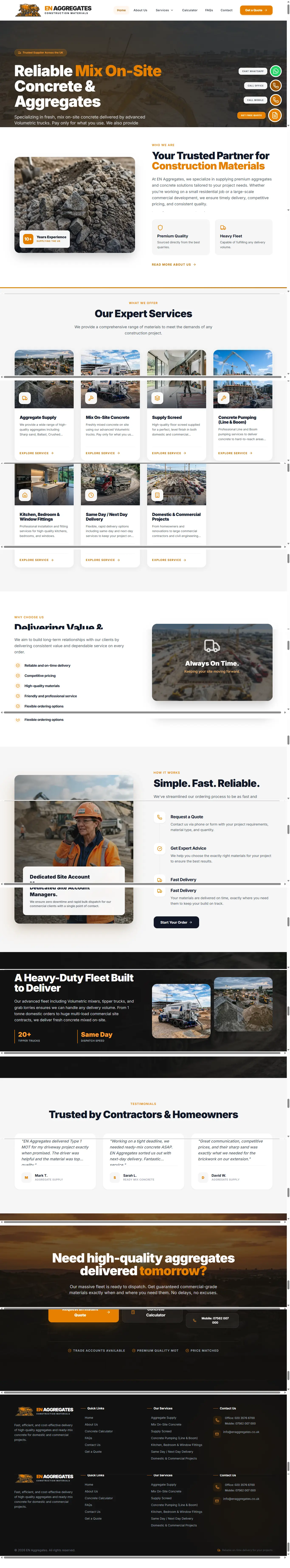 EN Aggregates full page screenshot