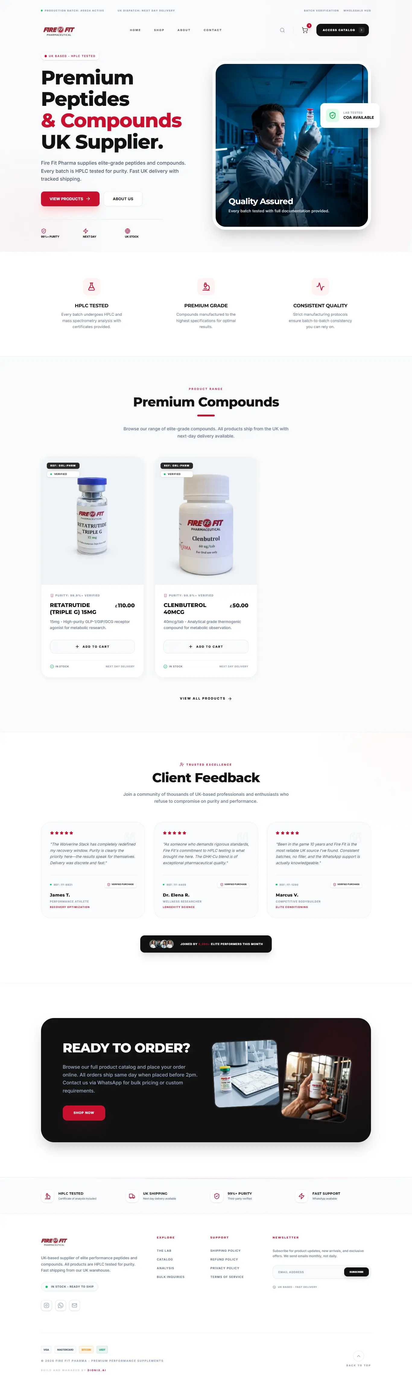 Firefit Pharma full page screenshot